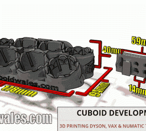 (for Dyson Outsize Hoover) Angled 8 Tool, Wall Mounted Organiser Bracket Rack for Cleaner Tool Attachments