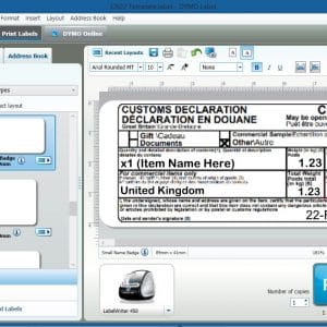 CN22 Template for Dymo Label V8